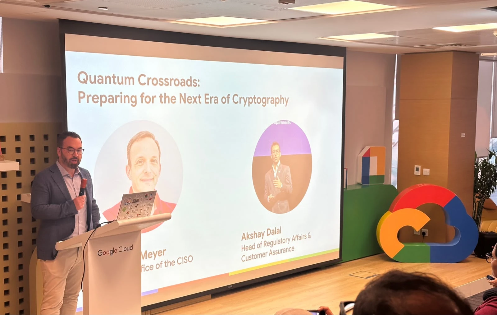 Post-quantum cryptography workshop organized by ISACA Doha Chapter at the Google Cloud Center of Excellence in Qatar.
